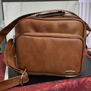 Vintage Leather Crossbody Camera Bag